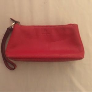 Kate Spade Red Leather Wristlet